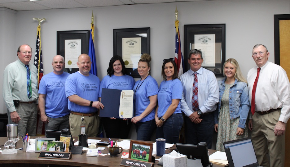 Highland County commissioners and JFS staff
